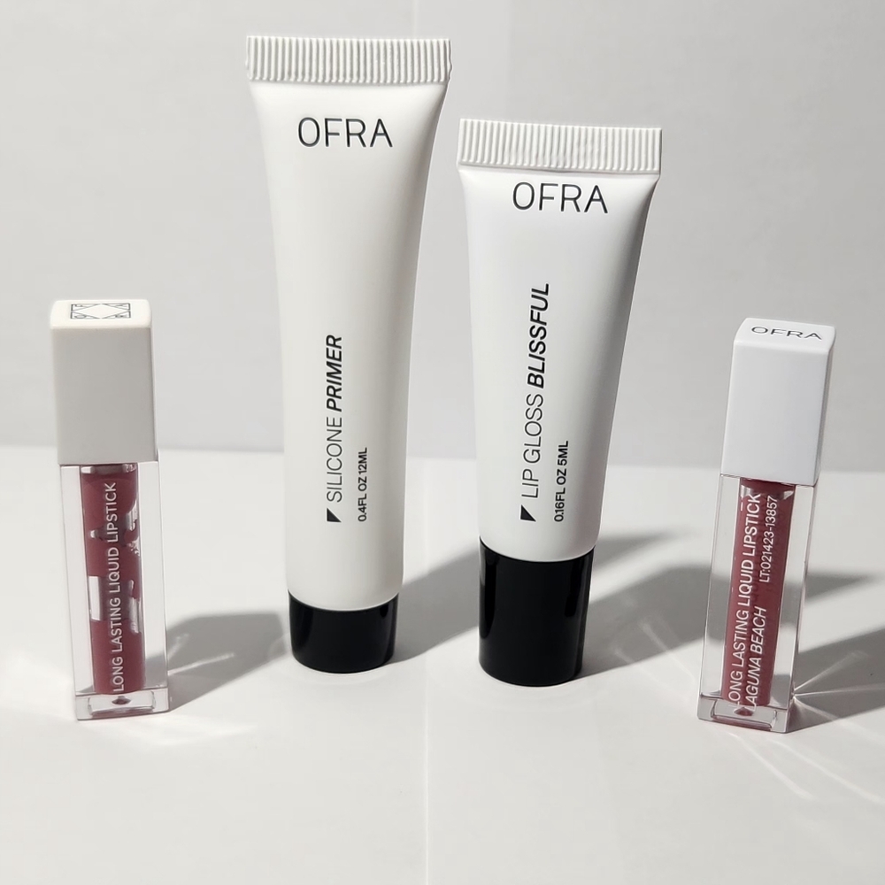 OFRA Lip Gloss, Lipstick and Silicone Primer Set